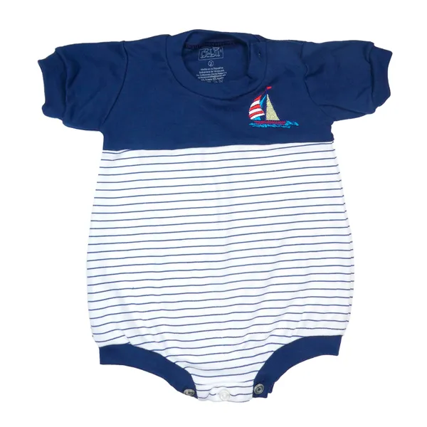 Conjunto de Niño 3 Piezas Bebu Blanco/Azul Marino